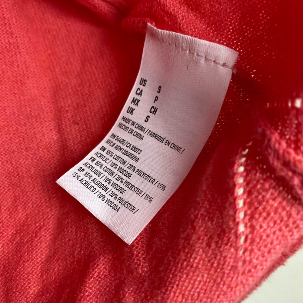 AMERICAN EAGLE Women's Coral Leggings SMALL Sweater Dolman Sleeve Cotton F84 - Picture 6 of 8
